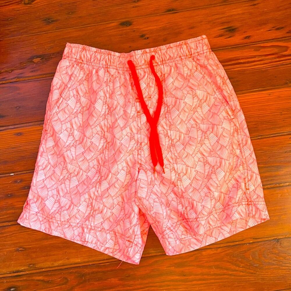 Weekender banana leaf print lined beach surf swim trunks sz S
